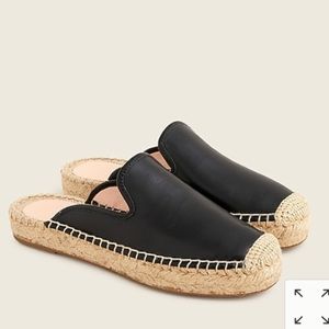 NIB J. Crew Leather Espadrille Mule